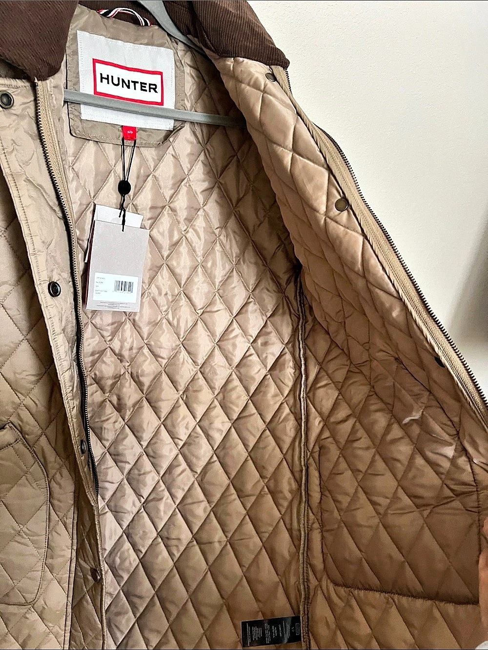 Hunter Original Lightweight Quilted Field Jacket Brown-size small NWT - Picture 6 of 6